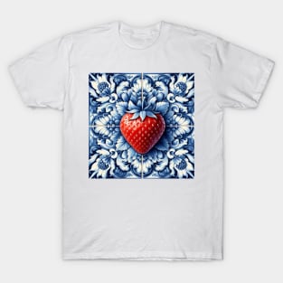 Delft Tile With Strawberry No.5 T-Shirt